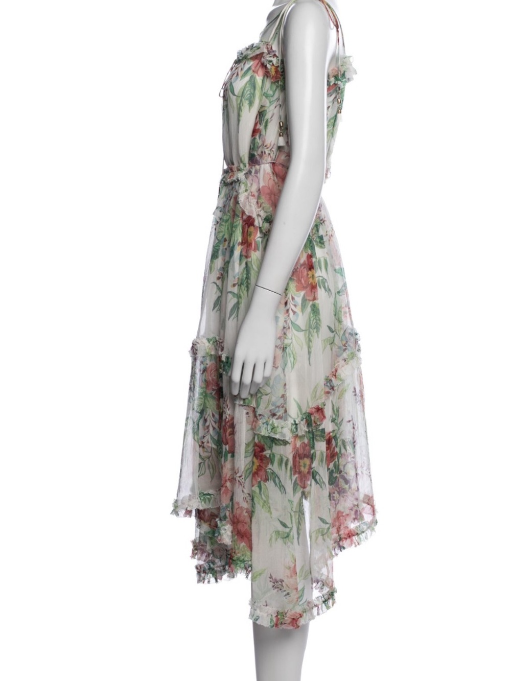 Zimmerman Floral Ruffle Midi Dress - Picture 4 of 5